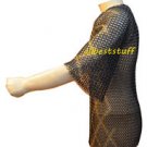 Designer Chainmail Butted Blackend Chain Mail Shirt with Brass Shirt LL