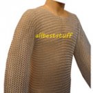 Butted Chain Mail Shirt in Aluminium Anodized Medium Large Hauberk