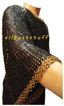 MS Chain Mail Shirt Flat Riveted Flat Washer Designer Brass Flat Riveted Hauberk