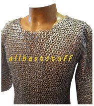 MS Chain Mail Chainmail Shirt Flat Rivet with Flat Washer Galvanised Hauberk