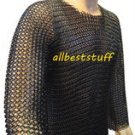 Chainmail Butted Shirt with Blackend Coating Meduim Large SCA Chain Mail Armor