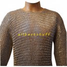 Riveted Chain Mail Shirt Round Aluminium Shirt & Legging Set Silver Anodized