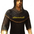 Chain Mail Shirt Flat Rivet Flat Washer Designer Chainmail Shirt and Coif Set