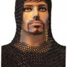 Mild Steel Butted Chain Mail Coif Standard size Chainmail coif V Shape