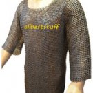 MS Chain Mail Chainmail Shirt Flat Riveted Washar Hauberk