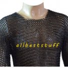MS Chainmai Shirt Butted with Blackend Coating Chain Mail Shirt Meduim SCA