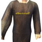 MS Chainmai Shirt Butted with Blackend Coating & V Shape Coif Set