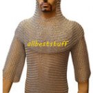Butted Chain Mail Shirt and Coif Set in Aluminium