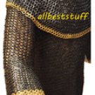 MS Chain Mail Shirt Flat Riveted Flat Washer Designer Chainmail Shirt Blackend