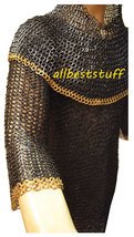 MS Chain Mail Shirt Flat Riveted Flat Washer Designer Chainmail Shirt Blackend