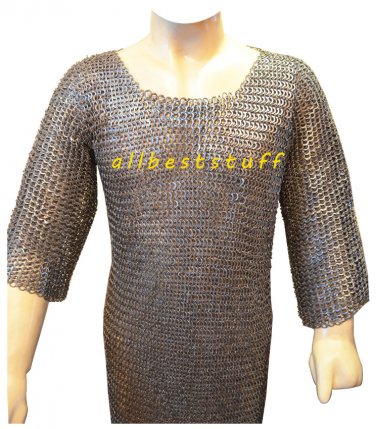 MS Chain Mail Chainmail Shirt Flat Riveted Washer Hauberk