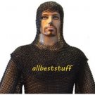16 Gauge Chain Mail Armor Shirt and Coif Set Chainmail Butted Shirt & Coif SMALL