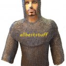Chain Mail Shirt Flat Riveted with Flat Washer Chain Mail Shirt with Coif 8mm