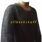 Chain Mail Shirt Round Rivet Blackend Chainmail Shirt X Large SCA