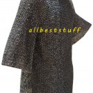 Stainless Steel Chain Mail Shirt Full Flat Riveted Large High Quality Hauberk