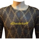 Designer Chainmail Butted Blackend Chain Mail Shirt with Brass Shirt Medium
