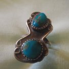 Vintage Genuine Silver  Turquoise Ring Size 7
