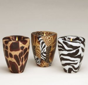 Safari Pattern Vase Candles