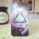 Purple Galaxy triangle iphone 4 case, galaxy iphone 4 case