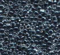 TR8-1106 Miyuki 8o Triangle Color Lined Black Seed beads 15gr (SB981)