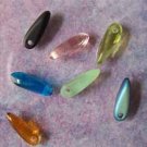 Czech Glass Dagger Drop Beads 11x5mm Assorted Colors (GL853)