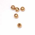 6.4mm Round Metal Beads Gold-Plated (ME620)