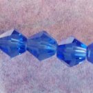 6mm Medium Blue Crystal Beads (GL205)