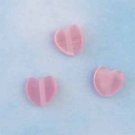 Pink Cats Eye 6mm Heart Beads (GL1073)