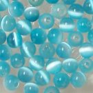 Aquamarine Cats Eye 3mm Round Beads (GL1135)