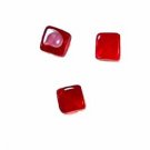 Czech Glass Cube Beads with Rounded Corners 8mm Ruby (GL1326)