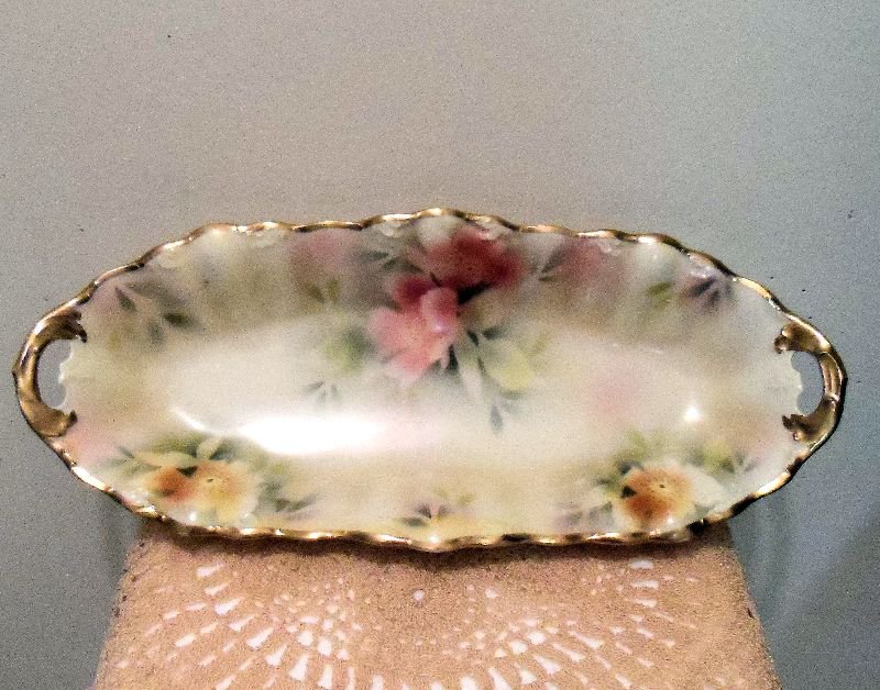 Antique Celery Dish Weimar Porcelain Company Germany