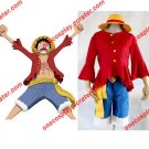 One Piece Monkey D. Luffy 2nd  Clothes/ 2 Years later Cosplay Costume