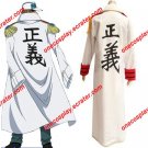 One Piece Navy Marine Justice Cloak Coat Cosplay Costume