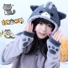 New Arrival Neko Atsume Cosplay Costume Cute Cat Thicken Flannel Hooded Sweatershirts Coat  Jacket
