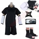 Anime Naruto Uchiha Sasuke 2nd Cosplay Costume and Accessories Set