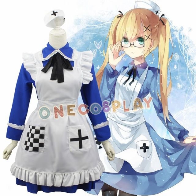 Axis Powers Hetalia UK Rosa Kirkland APH Cosplay Costumes Women Fancy Outfits Lolita Maid Dress