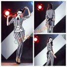 New Vampire Cosplay Costumes Prisoner Stripe Fancy Uniform Set for Halloween Xmas Party