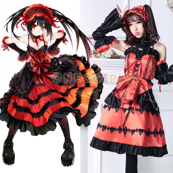 DATE A LIVE Nightmare Cosplay costume Tokisaki Keurumi Anime cosplay fancy dress
