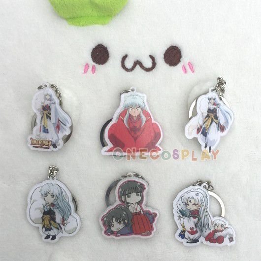 Inuyasha Cosplay Key Chains Kikyou Pendant Charm Setsushoumaru Collection Keychains for Christmas