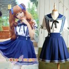 Navy sailor suit cosplay suspenders lolita princess dress braces skirt student clothes French maid