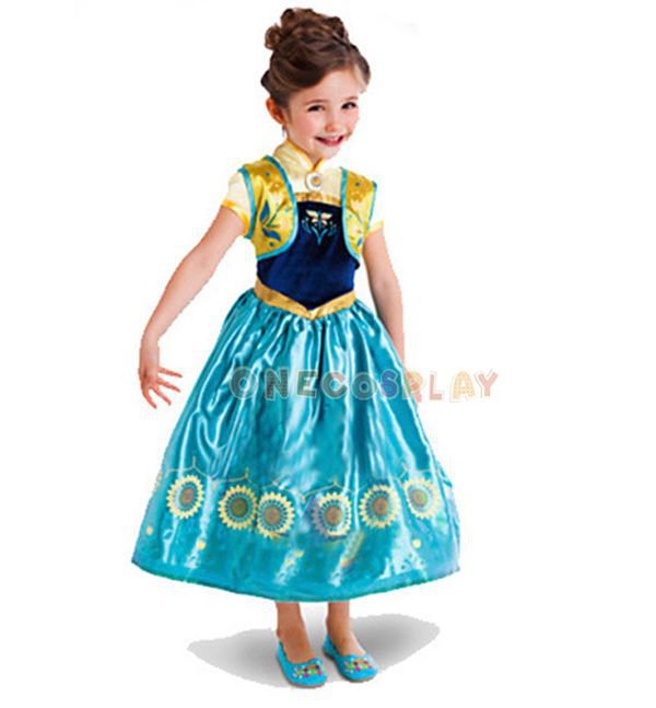 Anna Elsa Cosplay Dress Princess Dresses Children Party Costume Fairy Tales Princess Elsa Dress