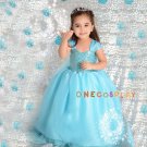 Elsa Cosplay Costume For Kids Sleeveless Princess Dress Fairy Tales Princess Children Dress