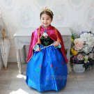 Anna Cosplay Costume Dress For Girls Princess Dresses Children Costume Fairy Tales Princess Dress