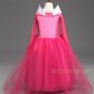 Kids Princess Party Dress Princess Aurora Dress Sleeping Beauty Cosplay Costume Pink