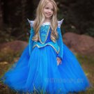 Children's Princess Dress Princess Aurora Dress Sleeping Beauty Cosplay Costume Blue