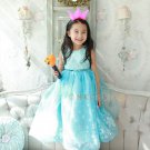 2017 Summer Kids Princess Dress Elsa Cosplay Costumes for Girls The Snow Queen Party Clothing Dress