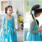 Princess Crown+Magic Wand+ Wig Set Anna Elsa Tiara Girls Hair Brand Tiara Cosplay Crown for Kids