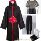 Naruto Akatsuki Cosplay Costume Set Akatsuki Cloak Pants Underwear Shoes