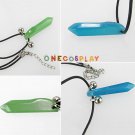 Anime Naruto Cosplay Props High Quantily Tsunade Pendant Necklace blue/green