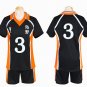 Haikyuu!! Azumane Asahi Cosplay Costume Karasuno High School Uniform Number 3 Volleyball Jersey